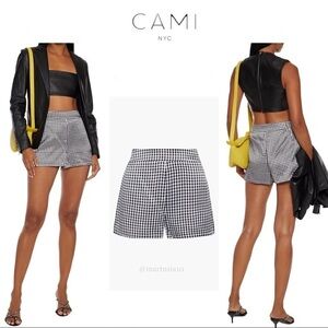 CAMI NYC Matilda gingham silk-charmeuse shorts size 2 209$